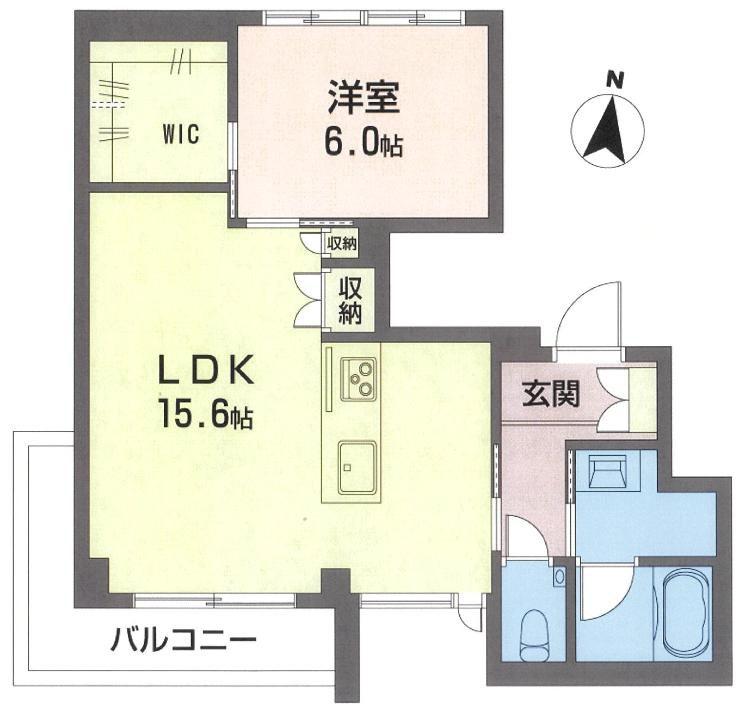フロントマーレ(1LDK/3階)の間取り写真