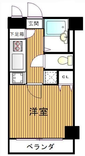 アクア豊中(1K/5階)の間取り写真