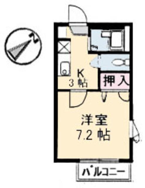 セフィラかわさき(1K/1階)の間取り写真