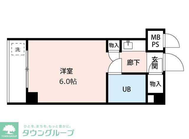 JLBグランエクリュ立川(ワンルーム/1階)の間取り写真