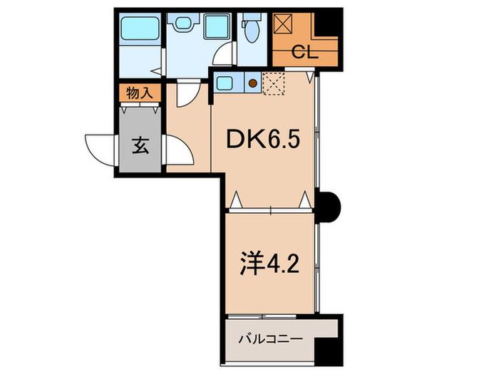 カーサ六甲友田町(1DK/7階)の間取り写真