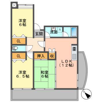 レジデンス マサノ-3(3LDK/2階)の間取り写真