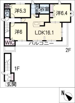 ギャラリー稲花堂(3LDK/2階)の間取り写真