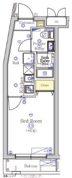SHOKEN RESIDENCE西川口(1K/3階)の間取り写真