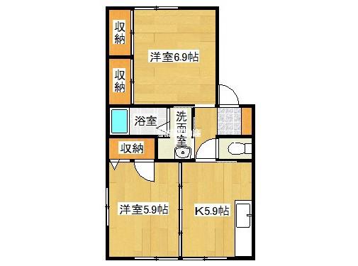 メゾンあや A棟(1LDK/1階)の間取り写真