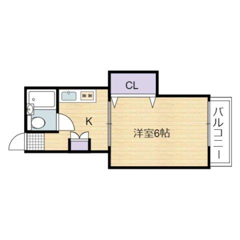アクティブ21(1DK/7階)の間取り写真