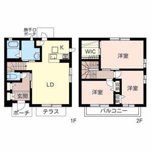 シャーメゾン有野B棟(3LDK/1階)の間取り写真