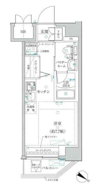 クラリッサ川崎ソレイユ(ワンルーム/3階)の間取り写真