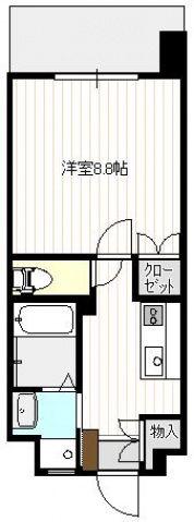 UNITED HIROSHIMA(1K/3階)の間取り写真