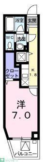 大和ステーションヒルズ弐番館(1K/5階)の間取り写真