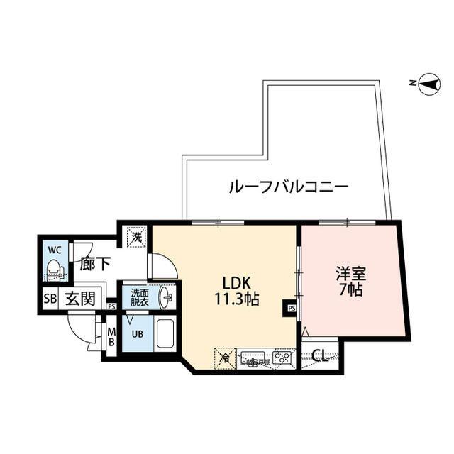BENOIT NAKANO(1LDK/5階)の間取り写真