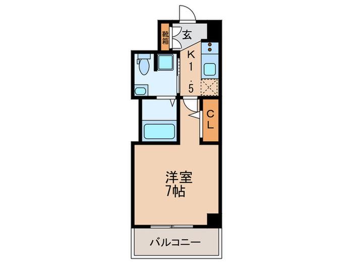 ラシーヌ天王寺南(1K/11階)の間取り写真