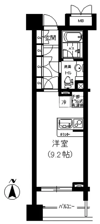 クオリア恵比寿イースト 3階階 間取り