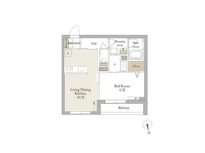 AMBIERA早稲田(1SLDK/2階)の間取り写真