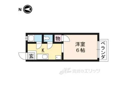 タウニィ タキノ(1K/1階)の間取り写真