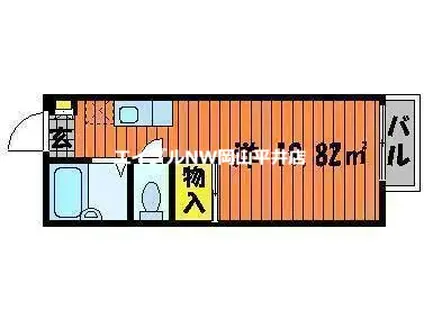 プロムナード旭川(1K/2階)の間取り写真