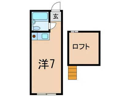 キングスガーデン神楽坂(ワンルーム/1階)の間取り写真