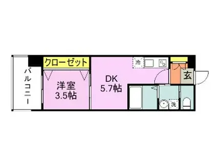 ORIENT BLD NO.60 V-TOWER(2K/13階)の間取り写真