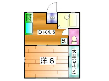 サウスヒルズマチダ(1DK/2階)の間取り写真