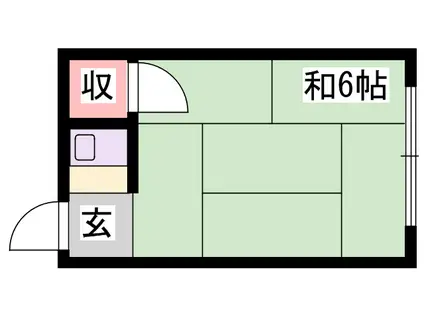 兵庫荘(1K/2階)の間取り写真