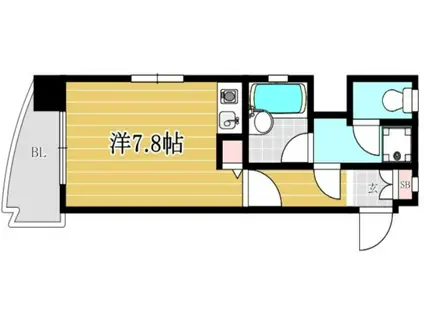 ステイタスマンション博多駅前(ワンルーム/7階)の間取り写真