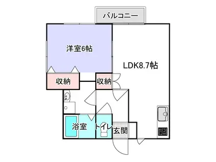 ウィンドミル波崎七番館(1LDK/1階)の間取り写真