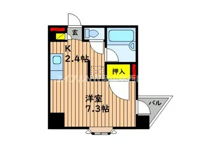 三貴ビル(1K/3階)の間取り写真