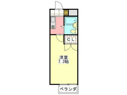 マイメゾン愛甲石田(1K/4階)の間取り写真