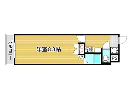 サンクリエート追分(1K/4階)の間取り写真