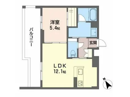 シャーメゾン アズナブル(1LDK/3階)の間取り写真