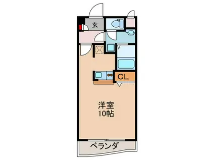 モンシャトー百済坂(ワンルーム/1階)の間取り写真
