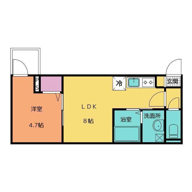 つばめハウス市川(1LDK/3階)の間取り写真