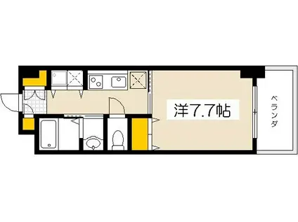蜂須賀ビル(1K/2階)の間取り写真