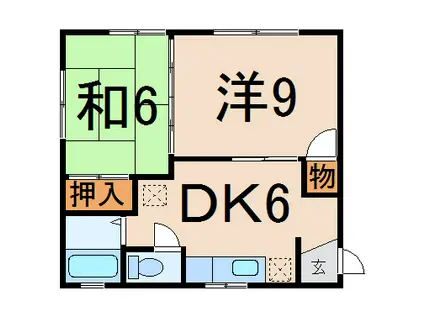 サニーコート(2DK/1階)の間取り写真