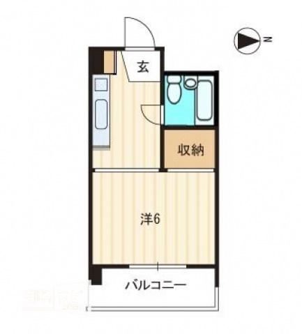 ホワイトマンション(1K/4階)の間取り写真
