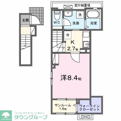 FORZI.A(1K/2階)の間取り写真