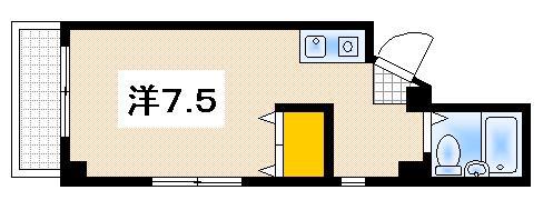 リバーサイド庚午(ワンルーム/6階)の間取り写真