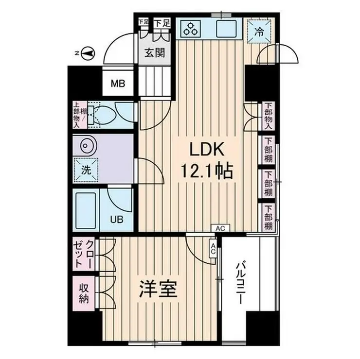 アムス馬喰町 6階階 間取り