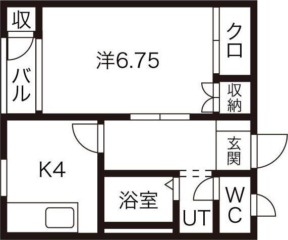 パストラルプレイス(1K/2階)の間取り写真