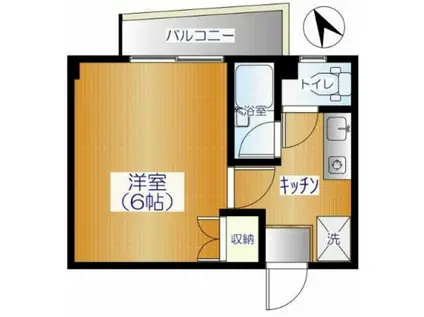 ジュネスパートV(1K/3階)の間取り写真