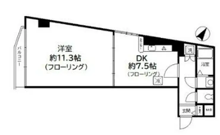 ファインクレスト仲宿 3階階 間取り