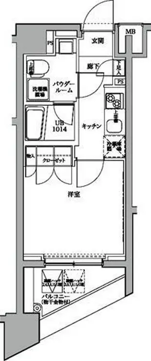 スパシエ川崎ウエスト 7階階 間取り