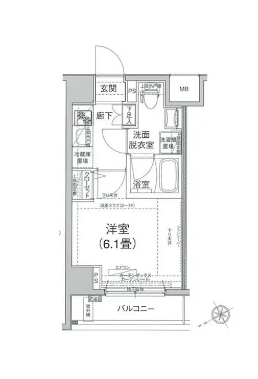 ルフレプレミアム芝公園 2階階 間取り