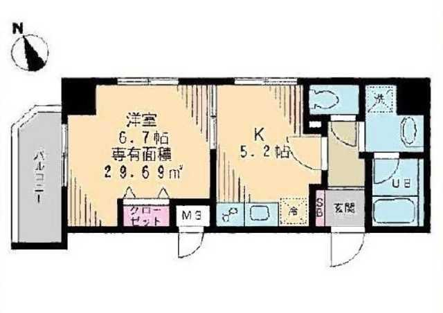 TS GARDEN 葛西(1DK/3階)の間取り写真