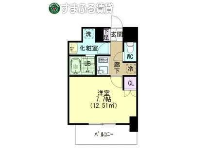 ESPERO(1K/2階)の間取り写真