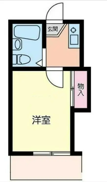 レオパレス衣笠第16 1階階 間取り