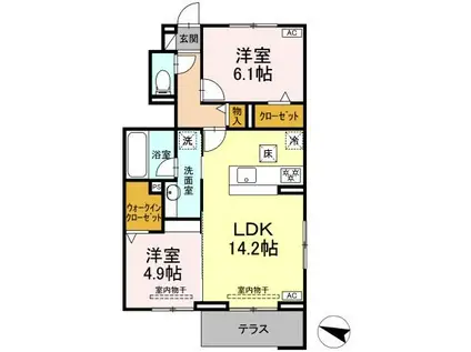 LEMONNIE(2LDK/1階)の間取り写真