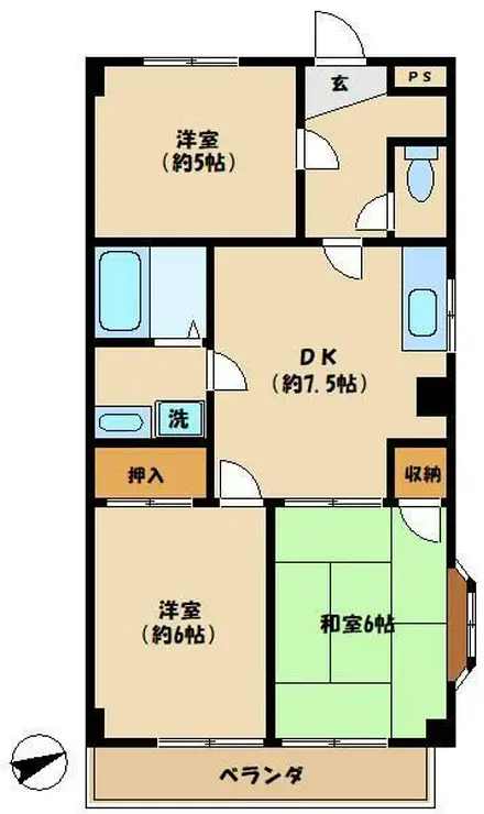 マンションリキリキ 2階階 間取り