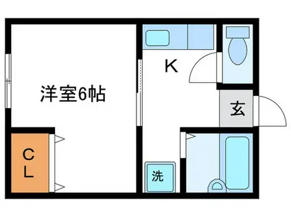 阪急アパート(1K/2階)の間取り写真