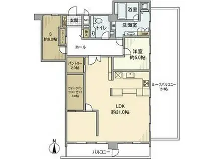 キングスコート豊田下林参番館(1SLDK/9階)の間取り写真